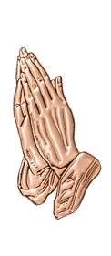 Bronze Praying Hands White